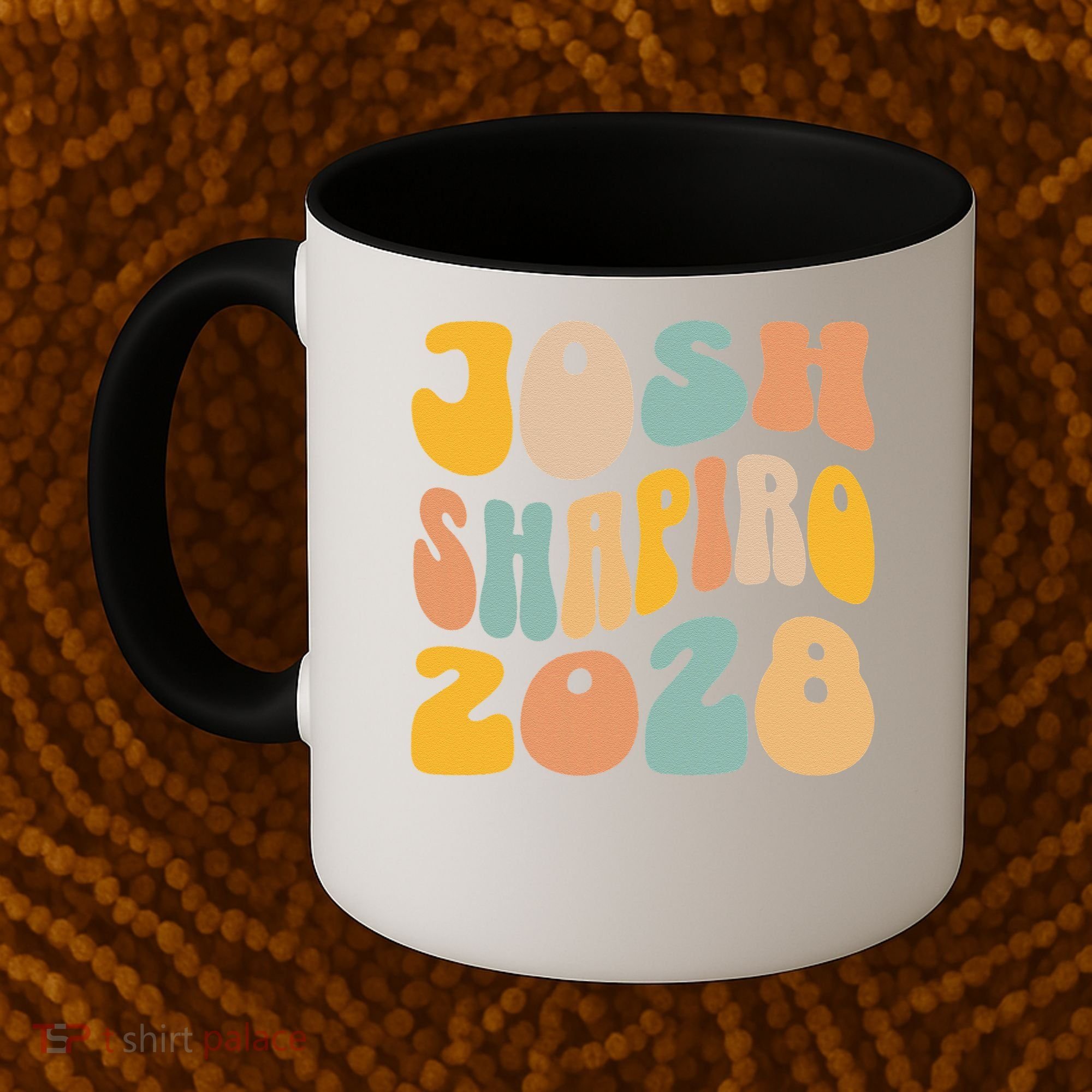 Josh Shaprio 2028 for President Resist Wavy Groovy Election Coffee Mug