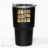 Josh Shaprio 2028 for President Resist Wavy Groovy Election Tumbler thumb 0
