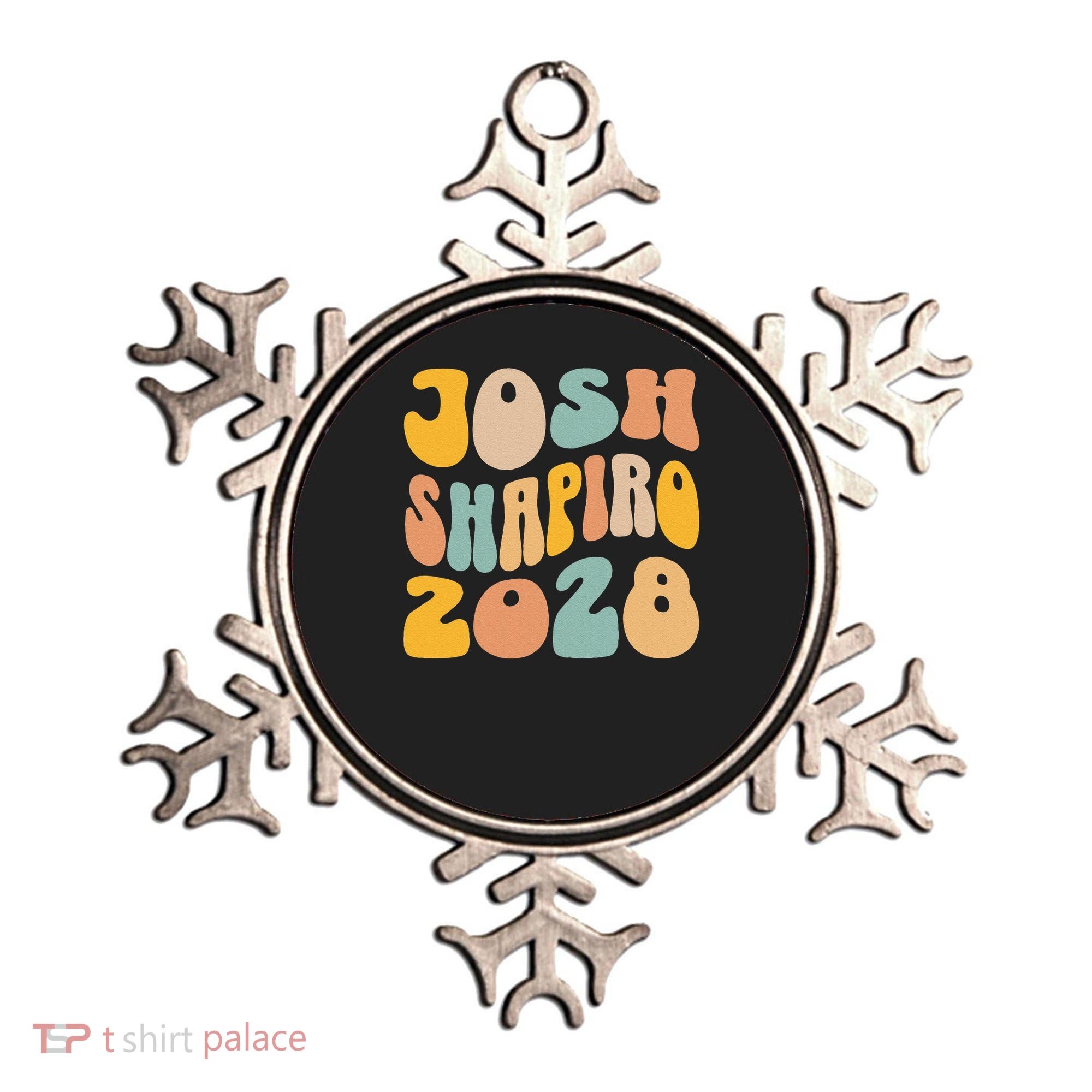 Josh Shaprio 2028 for President Resist Wavy Groovy Election Ornament