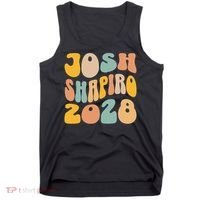 Josh Shaprio 2028 for President Resist Wavy Groovy Election Tank Top thumb 0