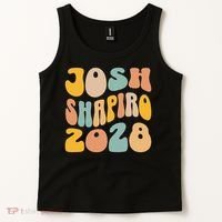 Josh Shaprio 2028 for President Resist Wavy Groovy Election Tank Top thumb 2
