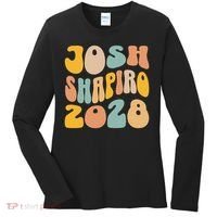 Josh Shaprio 2028 for President Resist Wavy Groovy Election Women's Long Sleeve Shirt thumb 0