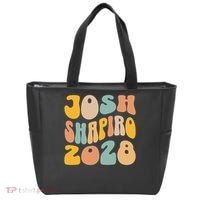 Josh Shaprio 2028 for President Resist Wavy Groovy Election Tote Bag thumb 0