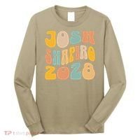 Josh Shaprio 2028 for President Resist Wavy Groovy Election Long Sleeve Shirt thumb 0
