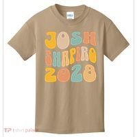 Josh Shaprio 2028 for President Resist Wavy Groovy Election Kids T-Shirt thumb 0