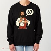 Jesus Says 67 Funny 6-7 Meme Women's Sweatshirt thumb 0