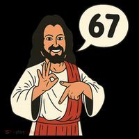 Jesus Says 67 Funny 6-7 Meme Bucket Hat thumb 4