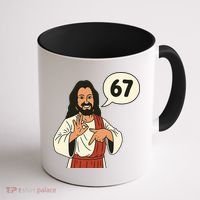 Jesus Says 67 Funny 6-7 Meme Coffee Mug thumb 1