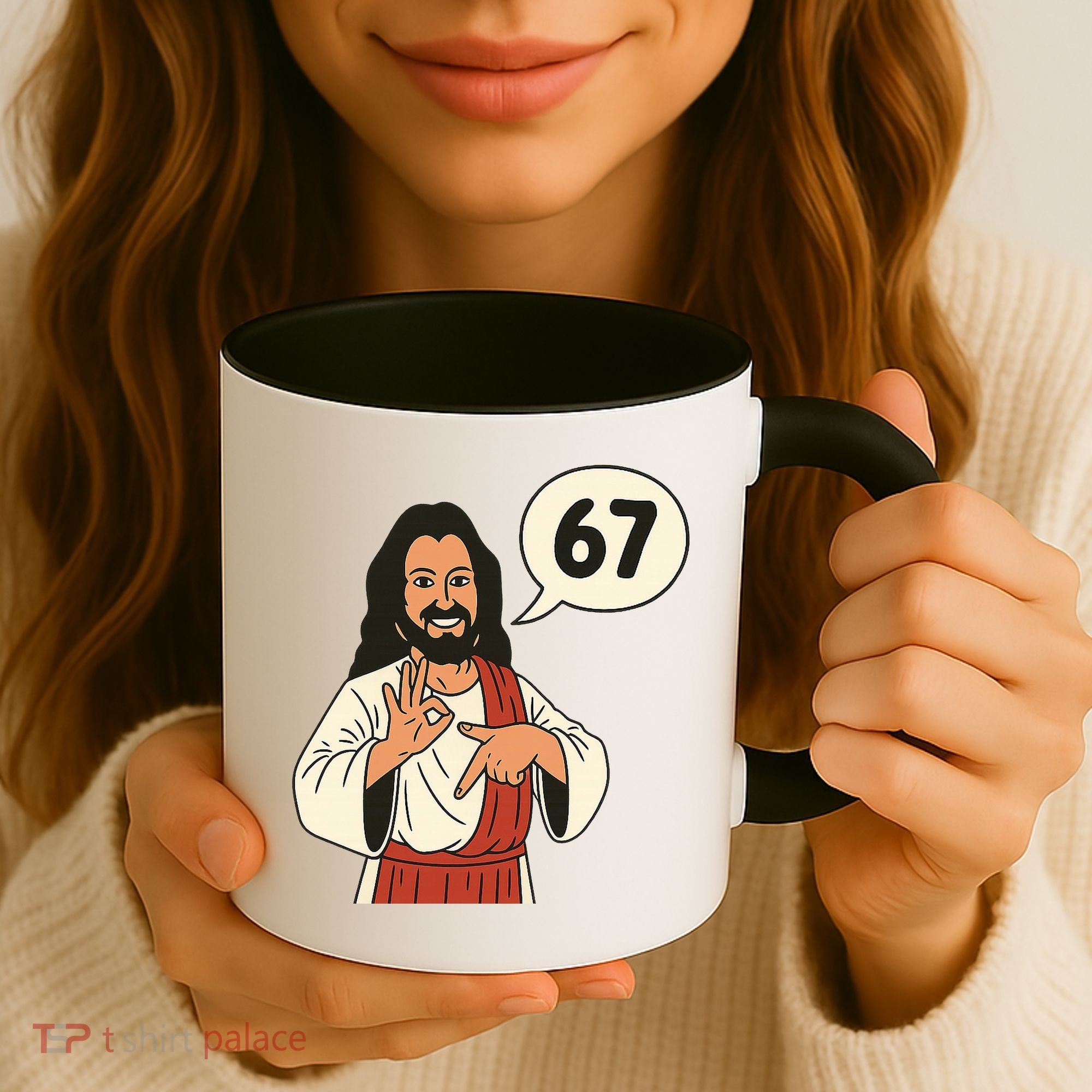 Jesus Says 67 Funny 6-7 Meme Coffee Mug