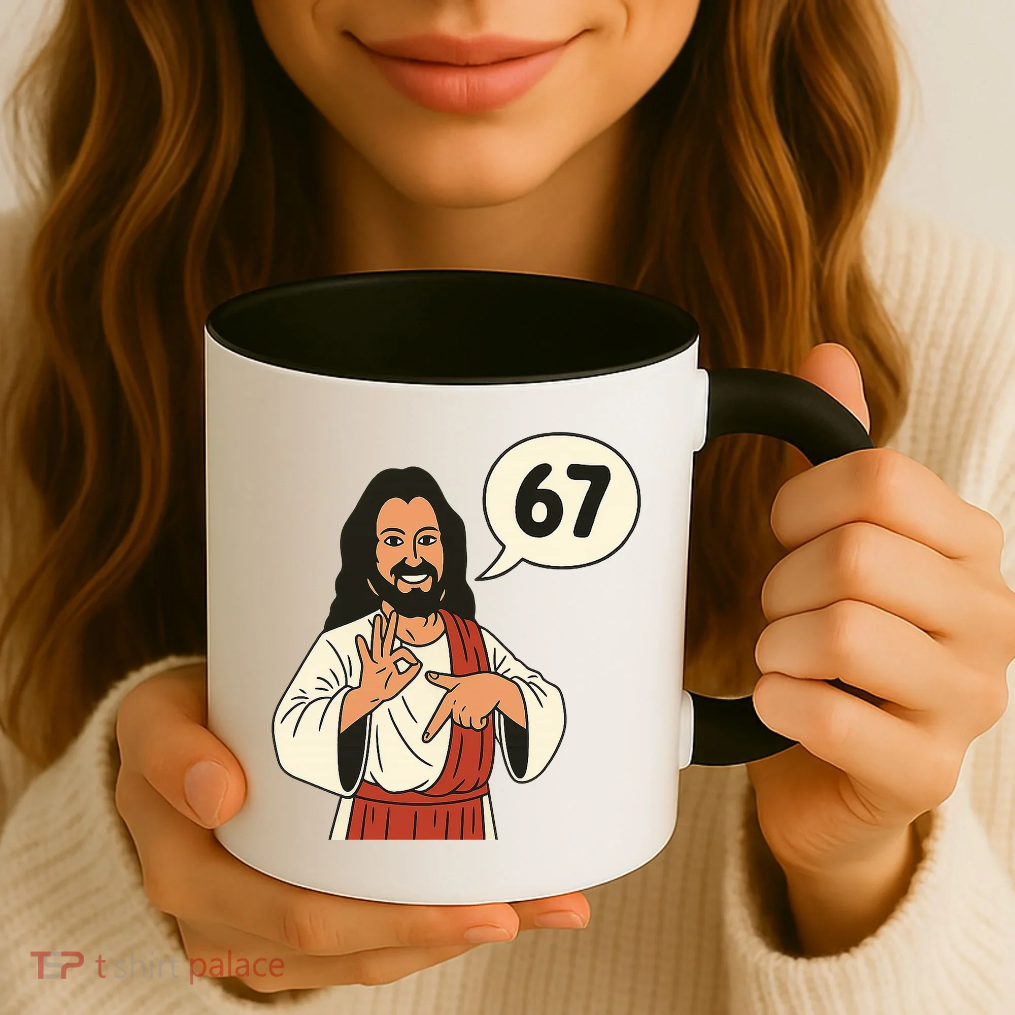 Jesus Says 67 Funny 6-7 Meme Coffee Mug