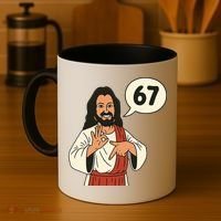 Jesus Says 67 Funny 6-7 Meme Coffee Mug thumb 4