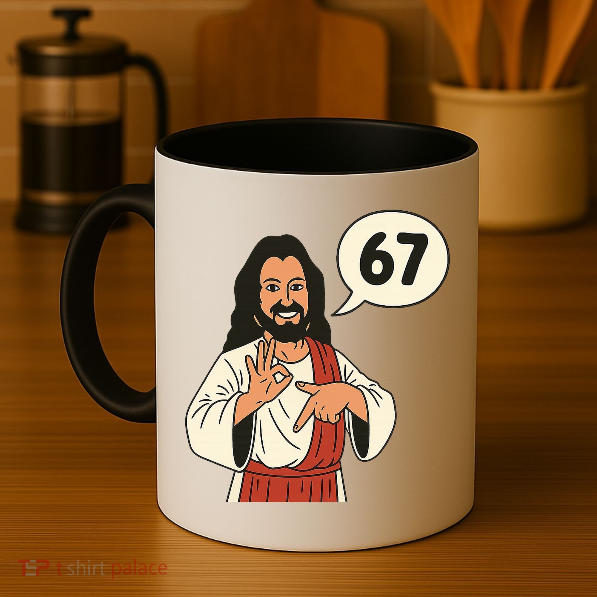 Jesus Says 67 Funny 6-7 Meme Coffee Mug