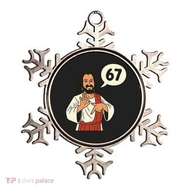 Jesus Says 67 Funny 6-7 Meme Ornament