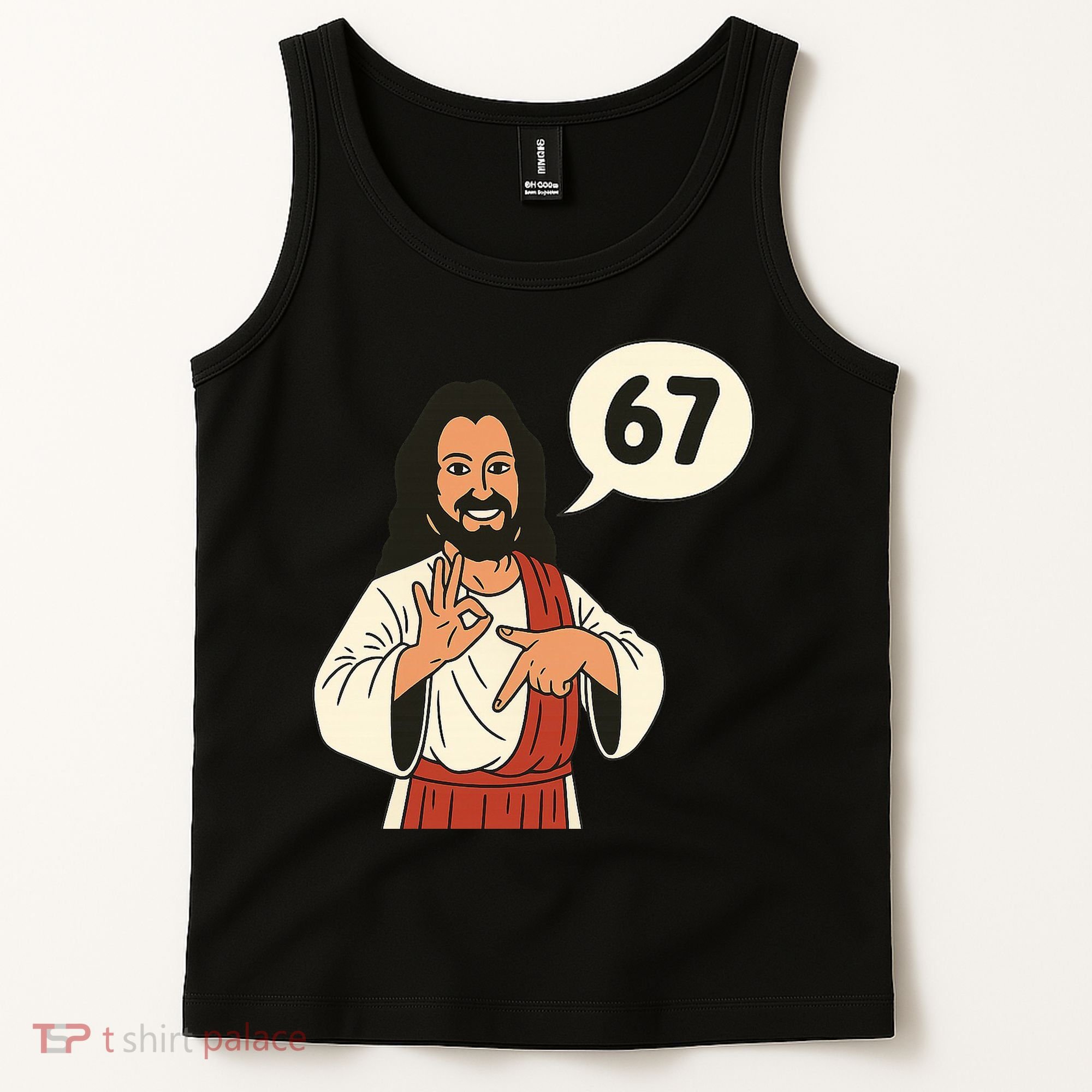 Jesus Says 67 Funny 6-7 Meme Tank Top
