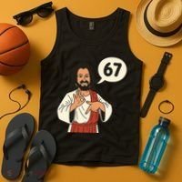 Jesus Says 67 Funny 6-7 Meme Tank Top thumb 4