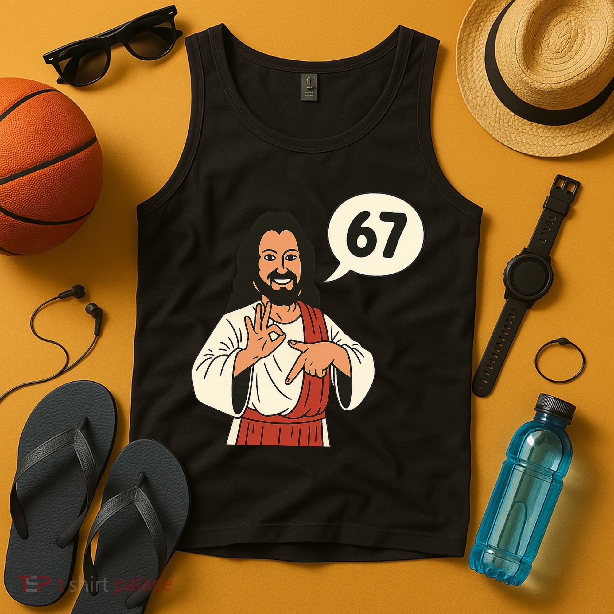 Jesus Says 67 Funny 6-7 Meme Tank Top