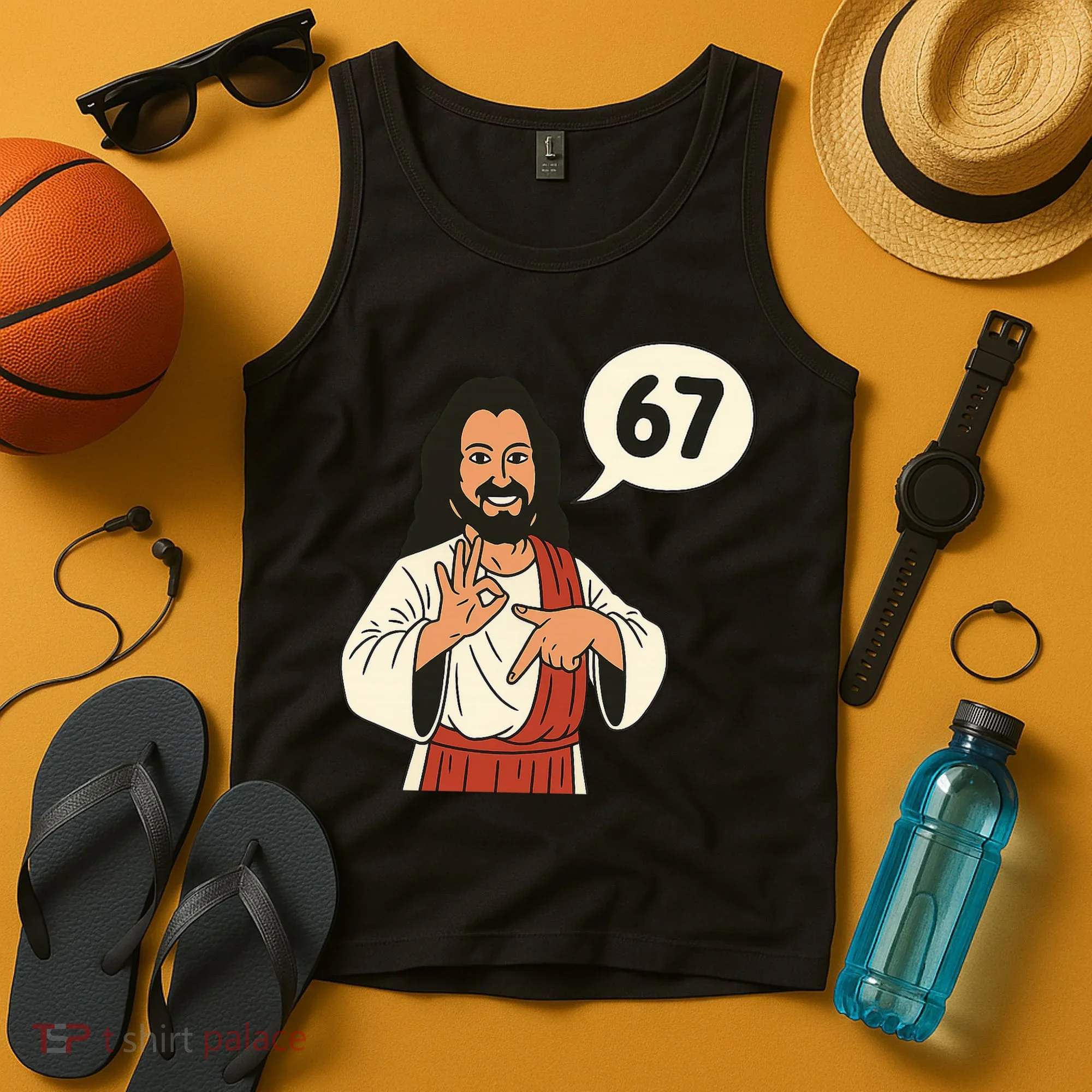 Jesus Says 67 Funny 6-7 Meme Tank Top