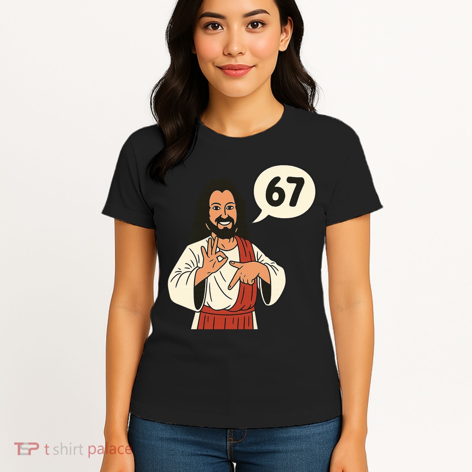 Jesus Says 67 Funny 6-7 Meme Women's T-Shirt