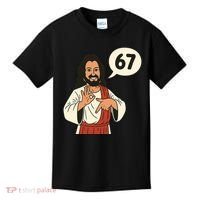 Jesus Says 67 Funny 6-7 Meme Kids T-Shirt thumb 0