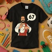 Jesus Says 67 Funny 6-7 Meme Kids T-Shirt thumb 3