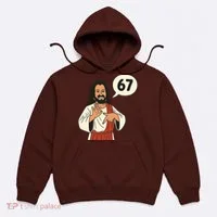 Jesus Says 67 Funny 6-7 Meme Hoodie thumb 0