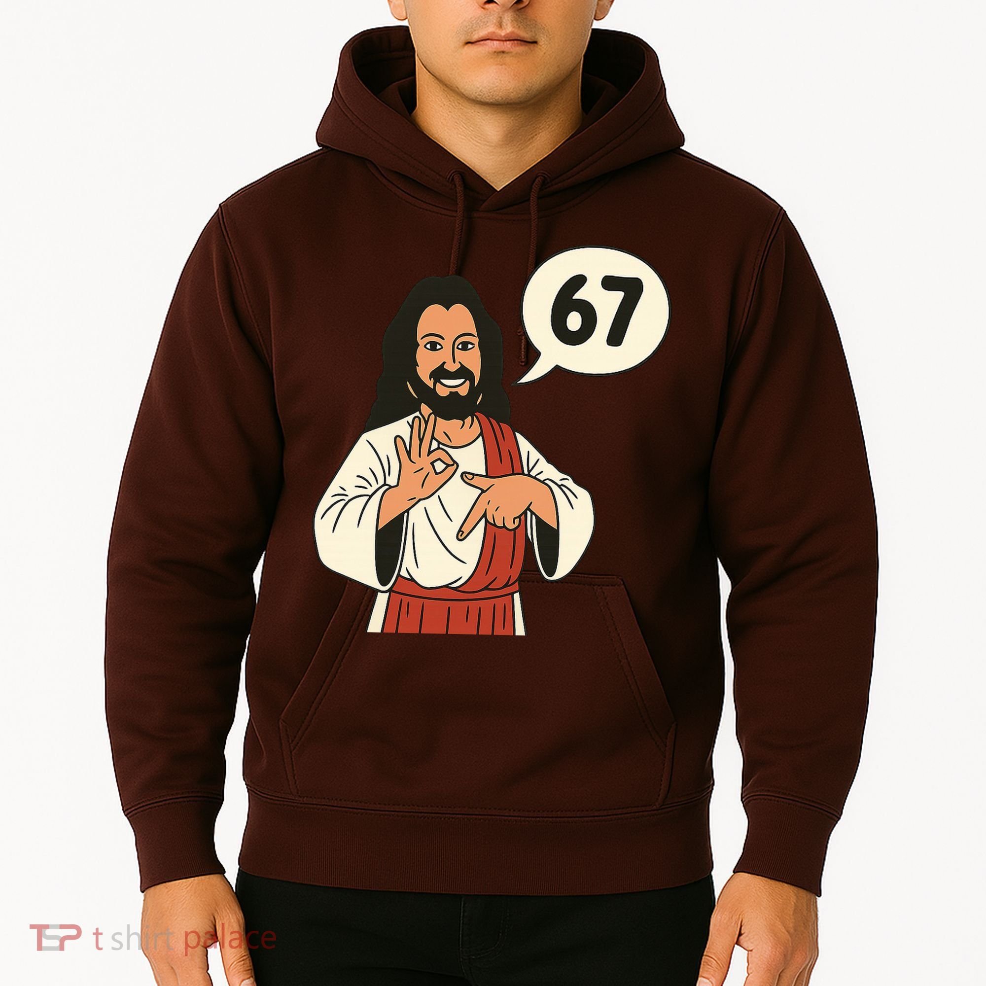 Jesus Says 67 Funny 6-7 Meme Hoodie