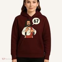 Jesus Says 67 Funny 6-7 Meme Hoodie thumb 5