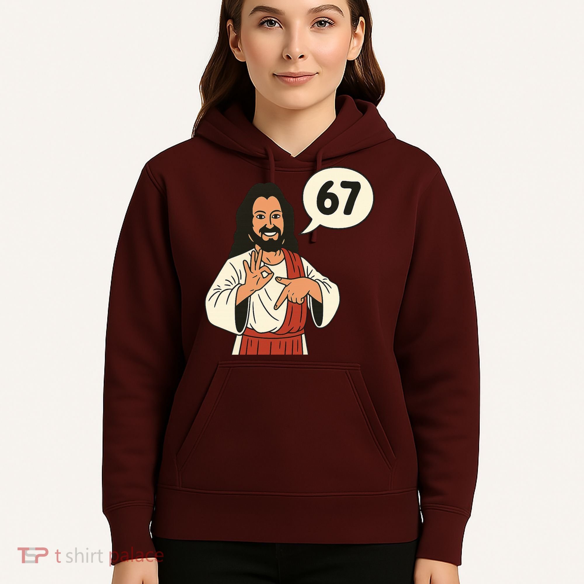 Jesus Says 67 Funny 6-7 Meme Hoodie