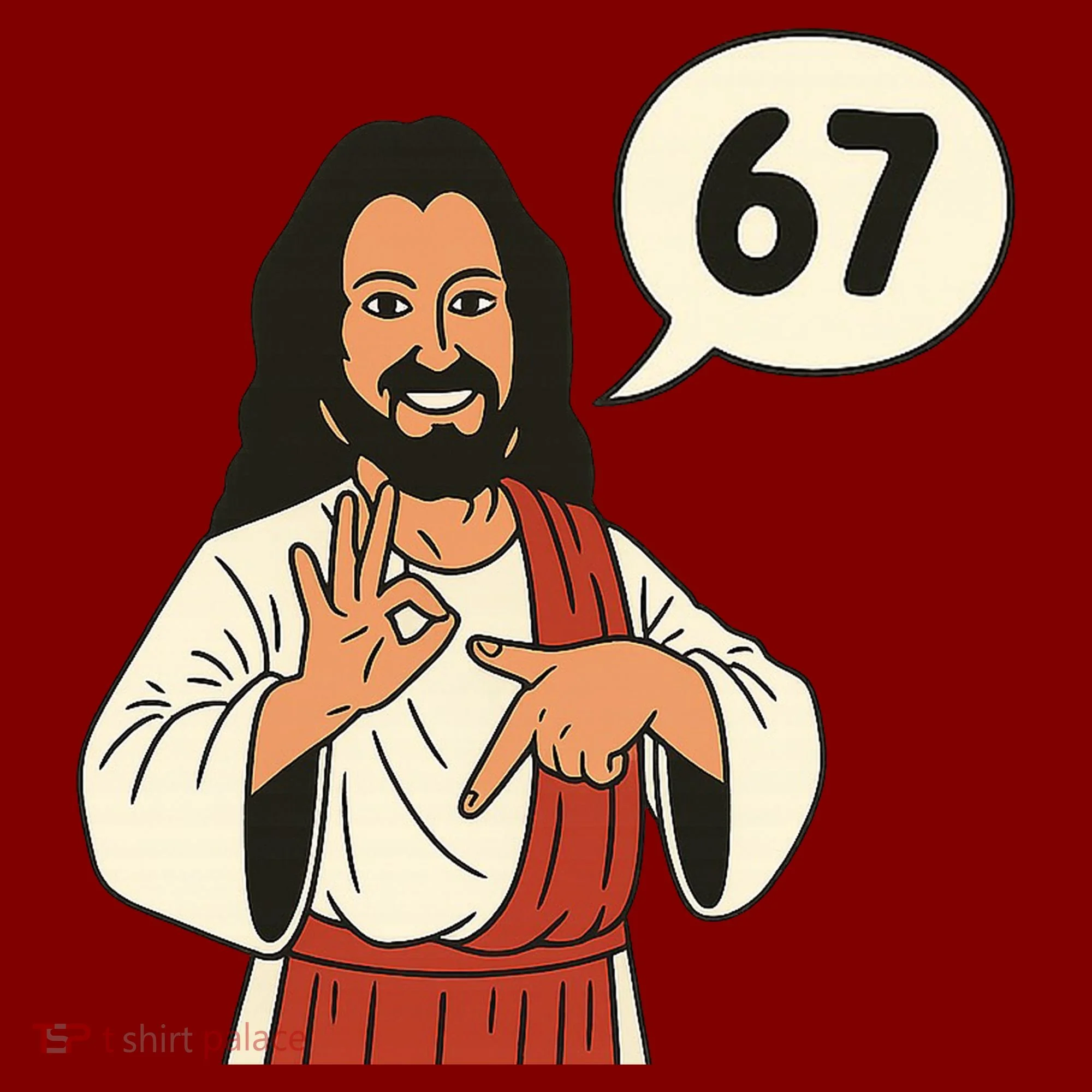 Jesus Says 67 Funny 6-7 Meme Hoodie