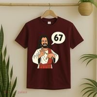 Jesus Says 67 Funny 6-7 Meme T-Shirt thumb 2