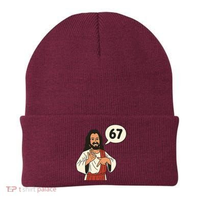 Jesus Says 67 Funny 6-7 Meme Beanie