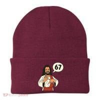 Jesus Says 67 Funny 6-7 Meme Beanie thumb 0