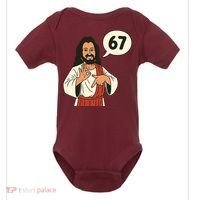 Jesus Says 67 Funny 6-7 Meme Baby Bodysuit thumb 0