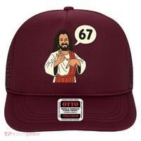 Jesus Says 67 Funny 6-7 Meme Hat thumb 0