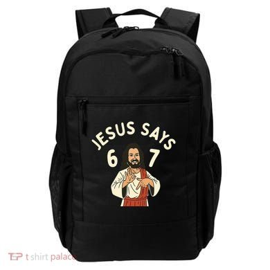 Jesus Says 6-7 Meme Backpack