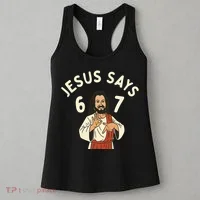Jesus Says 6-7 Meme Women's Tank Top thumb 3