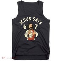 Jesus Says 6-7 Meme Tank Top thumb 0