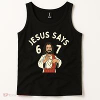 Jesus Says 6-7 Meme Tank Top thumb 2