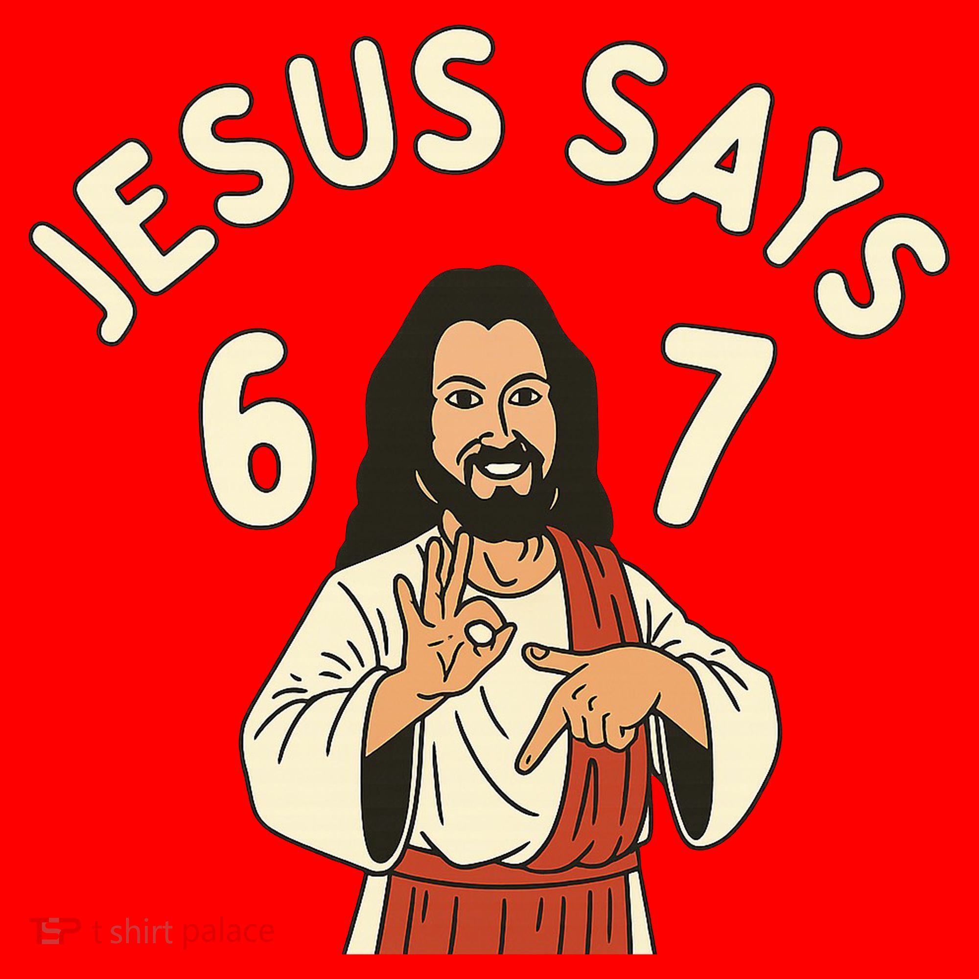 Jesus Says 6-7 Meme Santa Hat