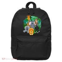 Jungle Safari Animals 16 in Basic Backpack thumb 0