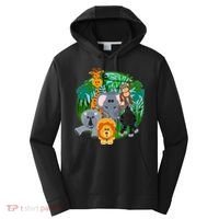 Jungle Safari Animals Performance Fleece Hoodie thumb 0