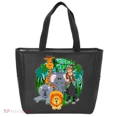 Jungle Safari Animals Tote Bag