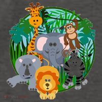 Jungle Safari Animals Vector Backpack thumb 2