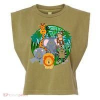 Jungle Safari Animals Garment-Dyed Women's Muscle Tee thumb 0