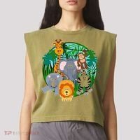 Jungle Safari Animals Garment-Dyed Women's Muscle Tee thumb 2
