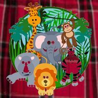 Jungle Safari Animals Men's Flannel Plaid Pajama Pants thumb 2