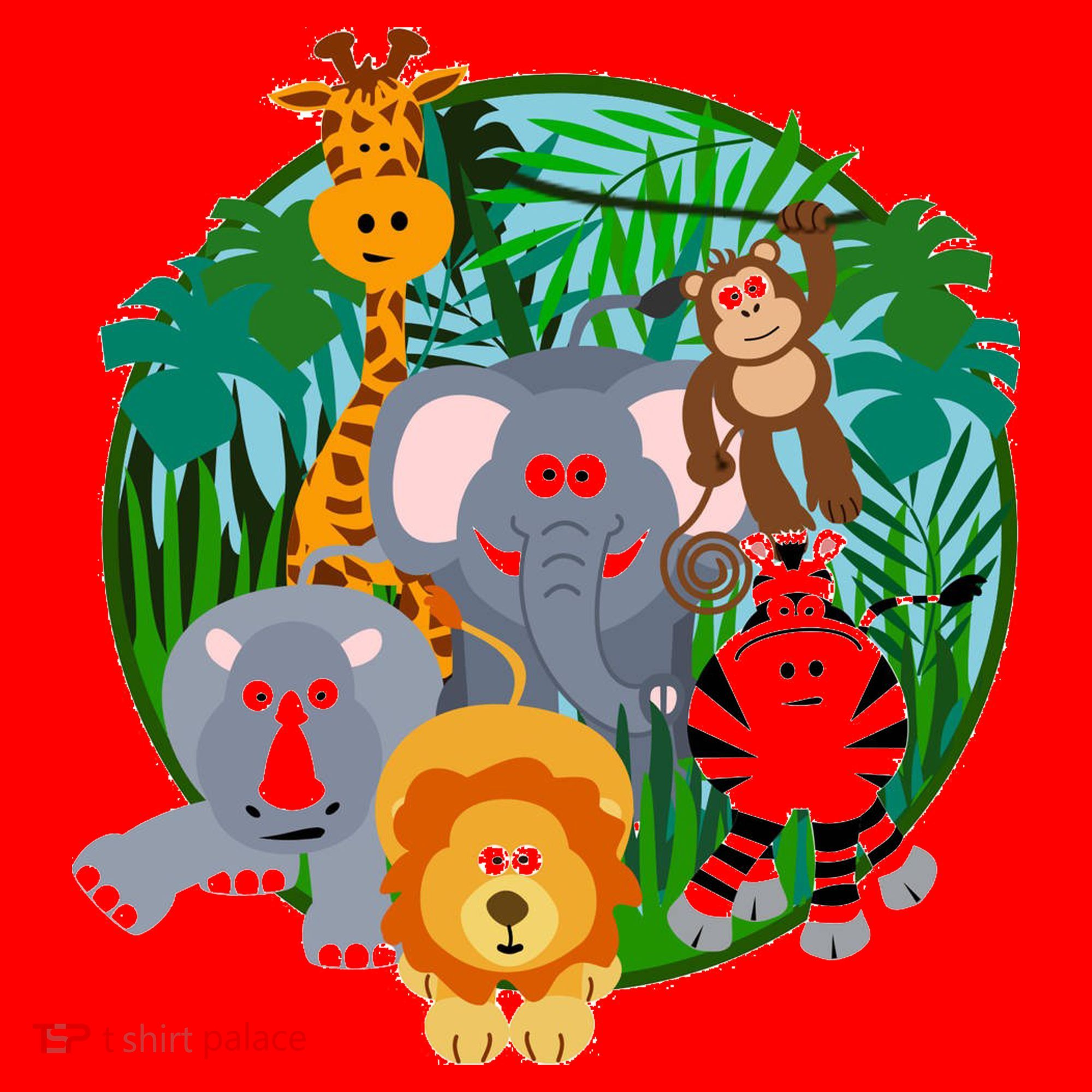 Jungle Safari Animals Santa Hat