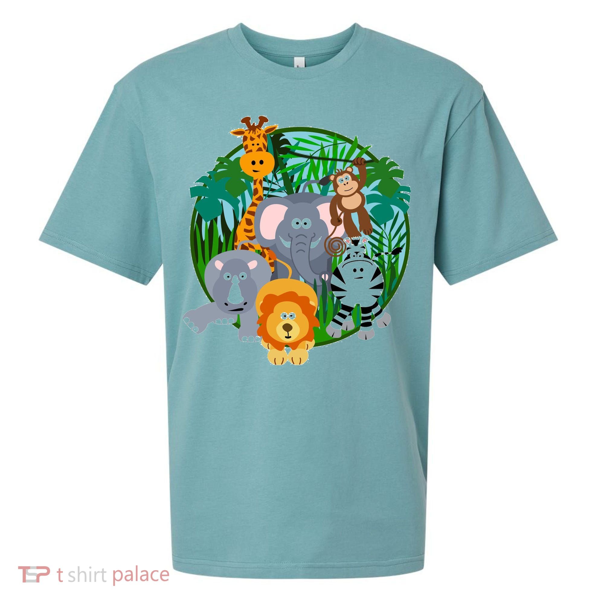 Jungle Safari Animals Sueded Cloud Jersey T-Shirt