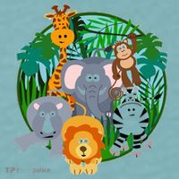 Jungle Safari Animals Sueded Cloud Jersey T-Shirt thumb 2