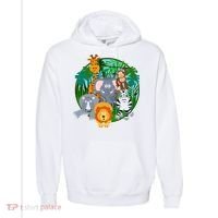 Jungle Safari Animals Comfort Colors Garment-Dyed Hooded Sweatshirt thumb 0